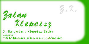 zalan klepeisz business card